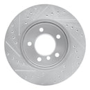 R1 99-08 BMW 325CI (USA/Canada) Front Left Drilled & Slotted Silver Brake Rotor