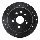 R1 06-15 Lexus IS250 Front & Rear Drilled & Slotted Black Brake Rotor Set