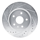 R1 19-25 Buick Envision Rear Left Drilled & Slotted Silver Brake Rotor