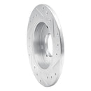 R1 89-94 Suzuki SWIFT Rear Left Drilled & Slotted Silver Brake Rotor