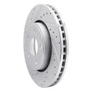 R1 11-22 Dodge Durango Front Left Drilled & Slotted Silver Brake Rotor