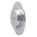 R1 16-19 Land Rover Range Rover Evoque Rear Right Drilled & Slotted Silver Brake Rotor