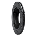 R1 96-98 Suzuki Sidekick Front Right Drilled & Slotted Black Brake Rotor