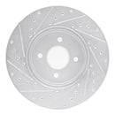 R1 02-04 Ford Focus Front Right Drilled & Slotted Silver Brake Rotor