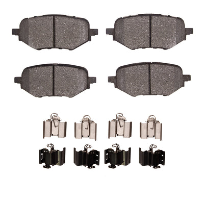 DFC 17-21 Honda Clarity Rear Drilled & Slotted Geoperformance Rotors 5000 Advanced Pads w/Hardware