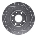 R1 90-03 Ford Escort Rear Drilled & Slotted Silver Brake Rotor Set