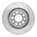 R1 05-09 Ford Five Hundred Front Right Drilled & Slotted Silver Brake Rotor