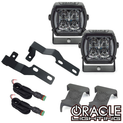 Oracle 05-14 Toyota Tacoma A-Pillar Hood Mount Brackets w/ VEGA Series 4 Spotlights
