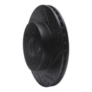 R1 99-04 Jeep Grand Cherokee Front Right Drilled & Slotted Black Brake Rotor