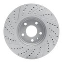 R1 08-12 Audi Q5 (USA/Canada) Front Right Drilled & Slotted Geo-Carbon Rotor