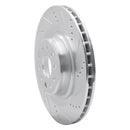 R1 12-21 Tesla Model S Rear Right Drilled & Slotted Silver Brake Rotor