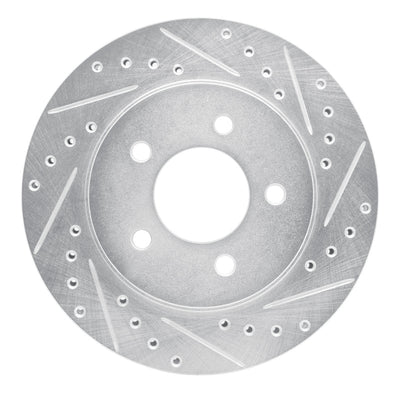 R1 91-02 Chrysler Voyager Front Right Drilled & Slotted Silver Brake Rotor