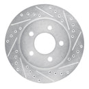 R1 91-02 Chrysler Voyager Front Right Drilled & Slotted Silver Brake Rotor