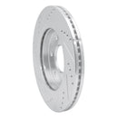 R1 05-07 Infiniti QX56 Front Right Drilled & Slotted Silver Brake Rotor