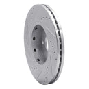 R1 10-13 Suzuki Kizashi Front Right Drilled & Slotted Silver Brake Rotor