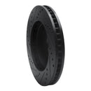 R1 97-05 Chevrolet S10 Front Right Drilled & Slotted Black Brake Rotor