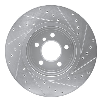 R1 11-16 BMW 528i xDrive Front Drilled & Slotted Silver Brake Rotor Set