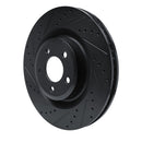 R1 20-25 Ford Explorer Front Left Drilled & Slotted Black Brake Rotor