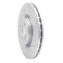 R1 13-13 Mini Cooper (Excl Clubman) Front Right Drilled & Slotted Silver Brake Rotor