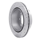 R1 99-20 Chevy Silverado 2500 HD/2500 HD Classic Rear Right Drilled & Slotted Silver Brake Rotor