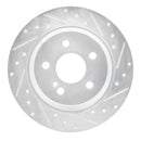 R1 07-13 Mercedes-Benz CL550 Rear Right Drilled & Slotted Silver Brake Rotor