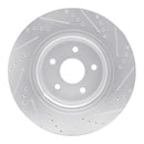 R1 04-06 Dodge Ram 1500 Pickup Front Left Drilled & Slotted Silver Brake Rotor