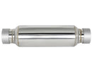 aFe MACH Force-Xp Resonator 2-1/2 IN Inlet/Outlet x 4 IN Dia. x 12 IN Body x 15 IN Overall Length