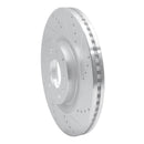 R1 07-15 Mazda CX-9 Front Right Drilled & Slotted Silver Brake Rotor
