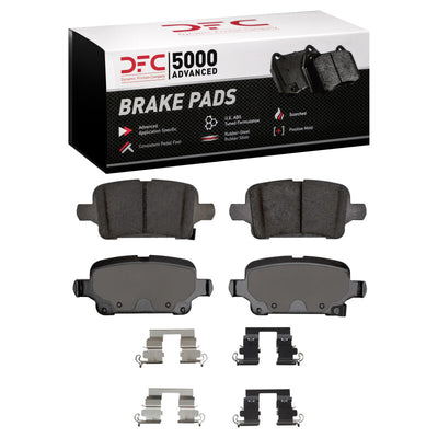 DFC 16-21 Buick LaCrosse Rear Drilled & Slotted Geoperformance Rotors 5000 Advanced Pads w/Hardware