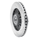 R1 97-00 Ford Expedition Front Left Drilled & Slotted Silver Brake Rotor