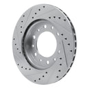 R1 76-89 Toyota Land Cruiser Front Right Drilled & Slotted Black Brake Rotor
