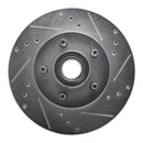 R1 90-91 Ford LTD Crown Victoria Front Left Drilled & Slotted Silver Brake Rotor