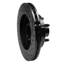 R1 98-02 Ford Ranger (USA/Canada) Front Left Drilled & Slotted Black Brake Rotor