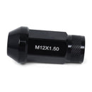 BLOX Racing Street Series Forged Lug Nuts - Black 12 x 1.5mm - Set of 20 (New Design)
