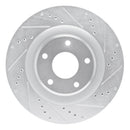 R1 05-13 Cadillac XLR Front & Rear Drilled & Slotted Silver Brake Rotor Set