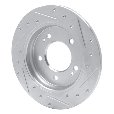 R1 17-25 Hyundai Ioniq Rear Drilled & Slotted Silver Brake Rotor Set