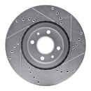 R1 12-19 Fiat 500 Front & Rear Drilled & Slotted Silver Brake Rotor Set