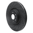 R1 07-09 Mercedes-Benz GL320 Front Left Drilled & Slotted Black Brake Rotor