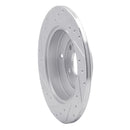 R1 10-16 Hyundai Genesis Coupe Rear Right Drilled & Slotted Silver Brake Rotor