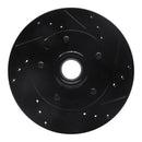 R1 91-03 Chevrolet S10 Blazer Front Right Drilled & Slotted Black Brake Rotor