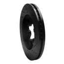 R1 09-12 Chevrolet Colorado Front Left Drilled & Slotted Black Brake Rotor