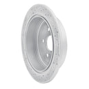 R1 10-20 Lexus Rx350 Rear Right Drilled & Slotted Geo-Carbon Rotor