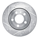 R1 00-06 Audi TT Quattro Rear Drilled & Slotted Silver Brake Rotor Set