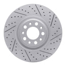 R1 17-25 Alfa Romeo Stelvio Front Right Drilled & Slotted Geo-Carbon Rotor
