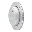 R1 10-11 Ford Ranger (USA/Canada) Rear Left Drilled & Slotted Silver Brake Rotor