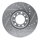 R1 72-80 Mercedes-Benz 450SE Front Left Drilled & Slotted Silver Brake Rotor