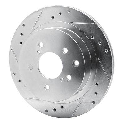 R1 1989-96 Nissan 300ZX Rear Drill & Slot Silver Rotors