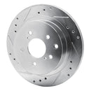 R1 89-96 Nissan 300ZX Front & Rear Drilled & Slotted Silver Brake Rotor Set