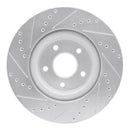 R1 14-19 Nissan X-Trail Front Drill & Slot Silver Rotors