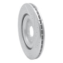 R1 17-25 Audi e-Tron S Rear Left Drilled & Slotted Silver Brake Rotor